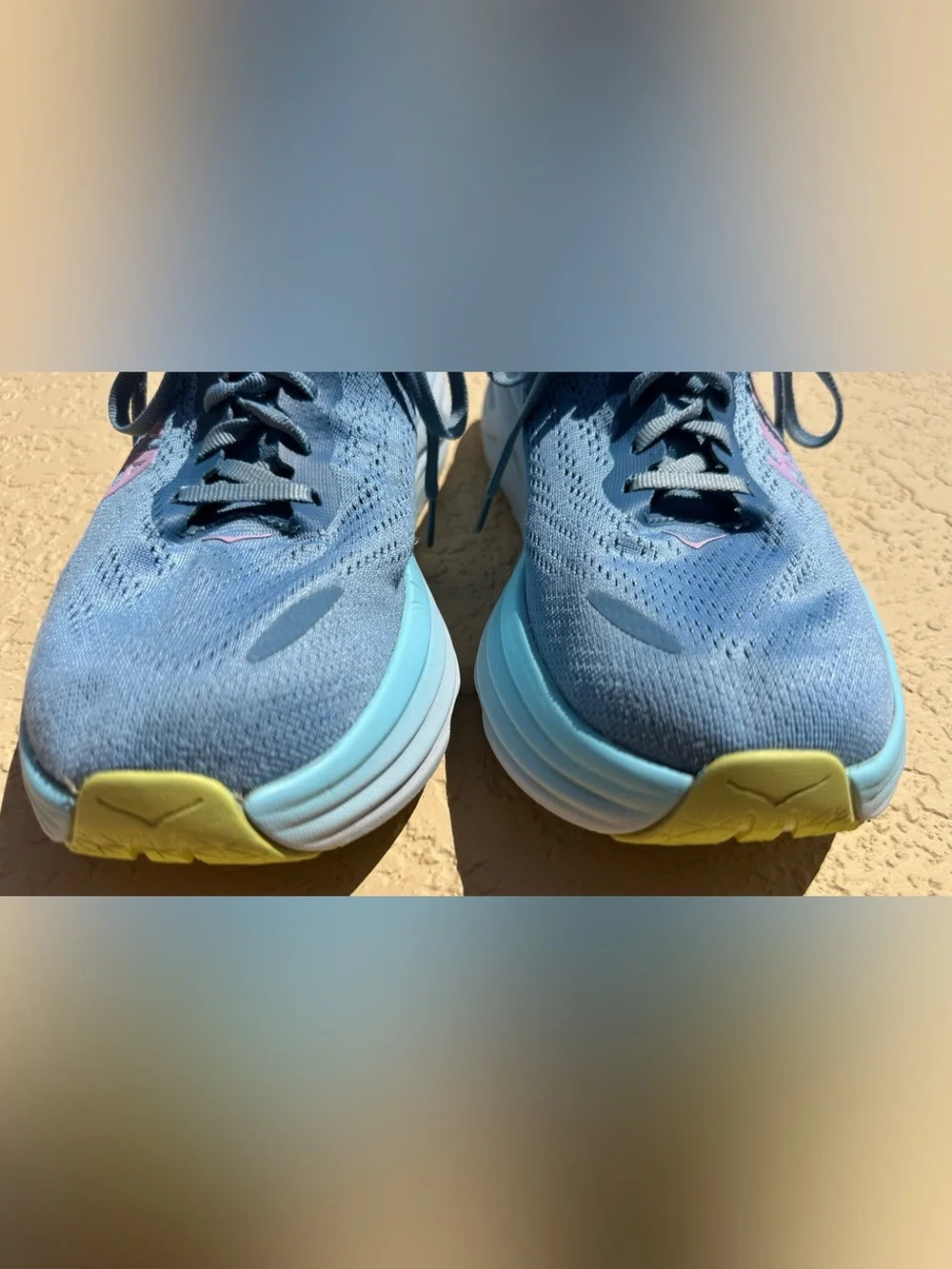 HOKA Bondi 8 Shadow / Dusk Blue Purple Running Shoes Women’s Size 9.5 Clean